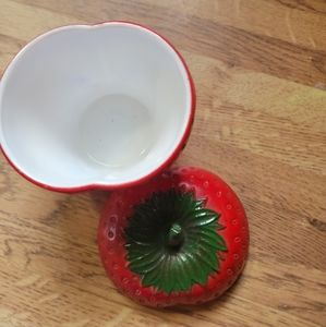 Vintage 1930 set of 2 strawberry jam jars